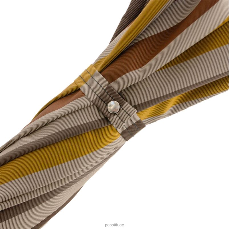 مظلة | 142 venez-4 s - مظلة مخططة بمقبض من جلد النعام PASOTTI Z446V97